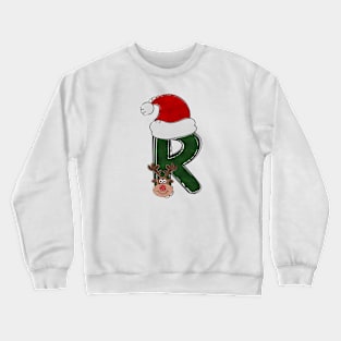 Letter R - Christmas Letter Crewneck Sweatshirt